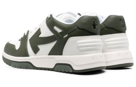 Off-White Out Of Office Low-Top Sneaker 'Olive Green White' OMIA189S23LEA0015901 sold by KicksCrew