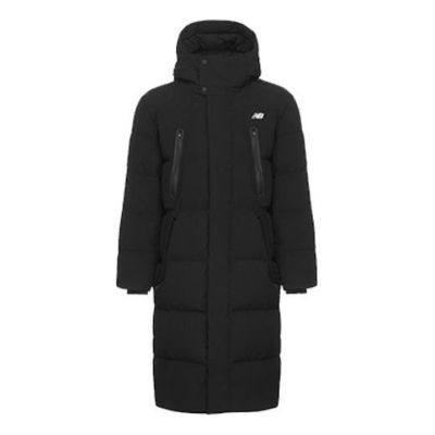 New Balance Nylon Street Style Plain Long Down Jacket 'Black' NP846061-BK sold by KicksCrew