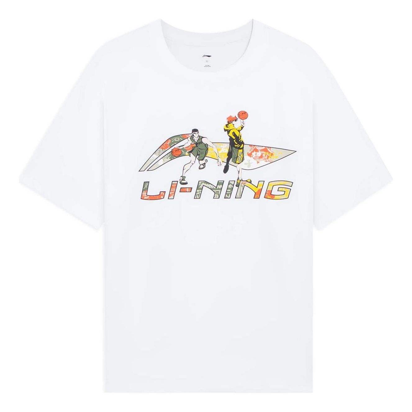 Li-Ning Hoops Cartoon Graphic T-shirt 'White' AHSSD21-1 sold by KicksCrew