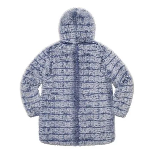 Supreme Faux Fur Hooded Coat 'Purple White' SUP-SS22-111 sold by KicksCrew product image thumbnail 2