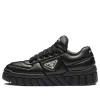 (WMNS) PRADA Padded Nappa Leather Sneakers 'Black' 1E136N_2DL8_F0002_F_B030 sold by KicksCrew