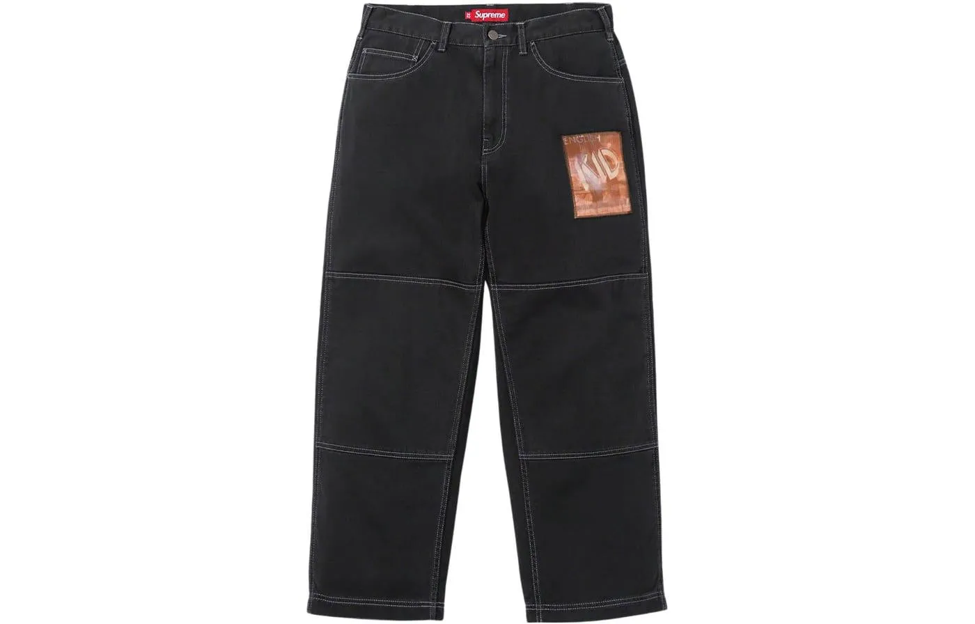 Supreme x Mark Leckey FW23 Week4 Dream English Kid Twill Panel Pants 'Black' SUP-FW23-088 sold by KicksCrew product image thumbnail 2
