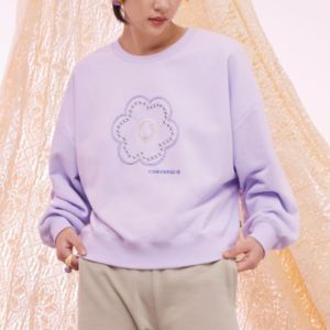 (WMNS) Converse Floral Crewneck 'Lilac' 10025522-A02 sold by KicksCrew