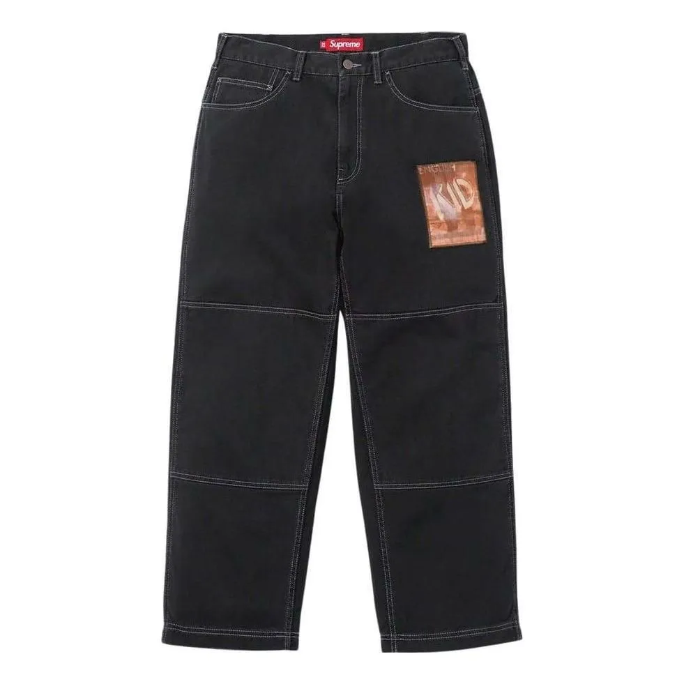 Supreme x Mark Leckey FW23 Week4 Dream English Kid Twill Panel Pants 'Black' SUP-FW23-088 sold by KicksCrew