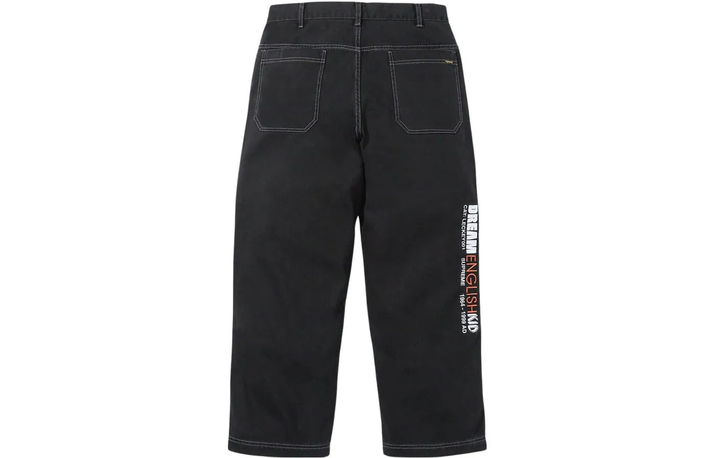 Supreme x Mark Leckey FW23 Week4 Dream English Kid Twill Panel Pants 'Black' SUP-FW23-088 sold by KicksCrew product image thumbnail 3