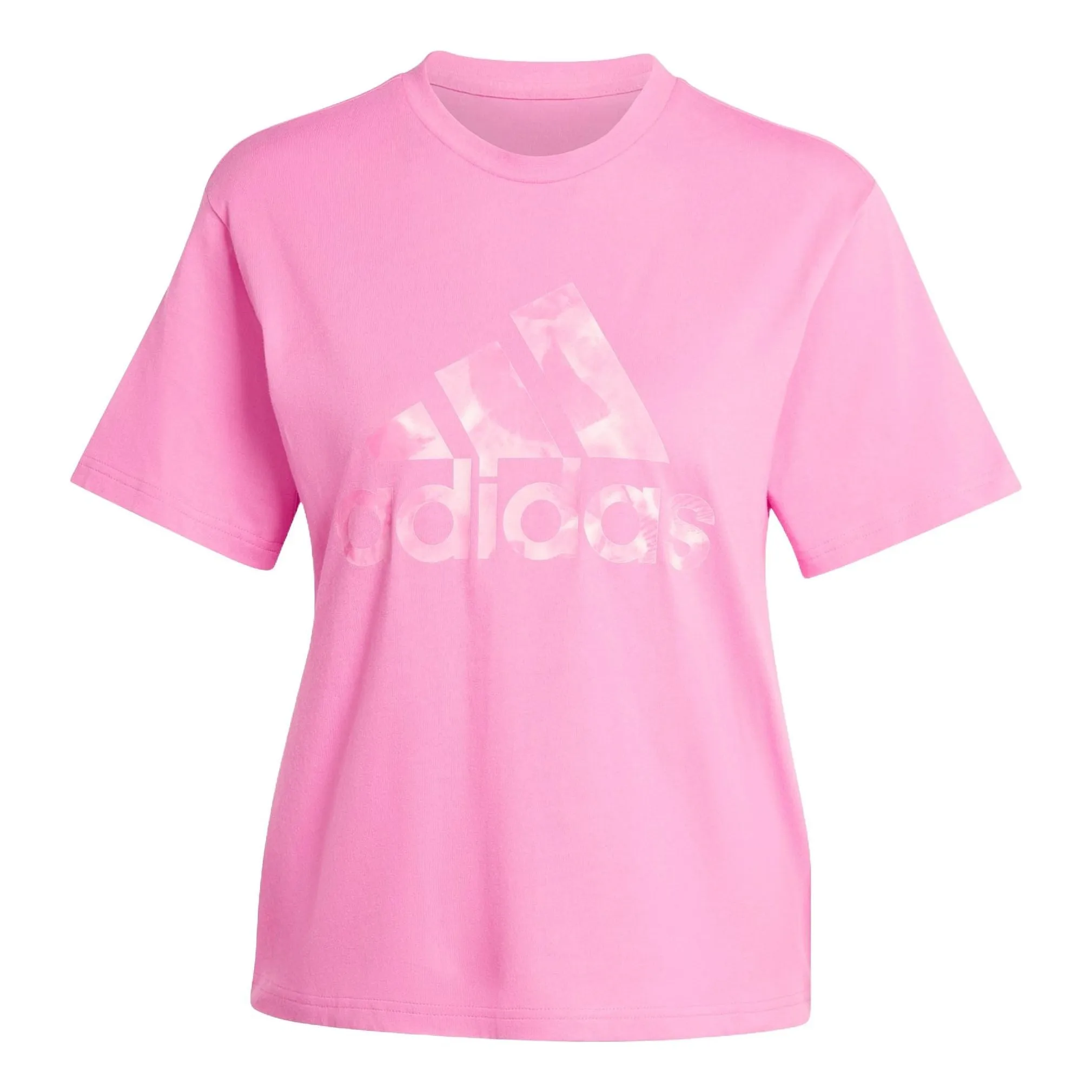 (WMNS) adidas Floral Graphic Big Logo T-shirt 'Pink' IS4257 sold by KicksCrew