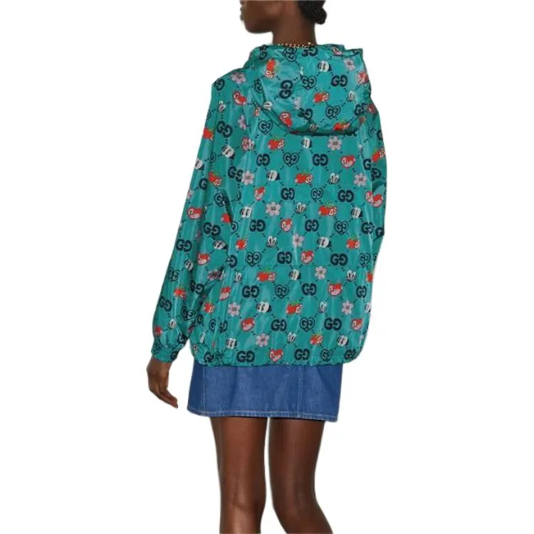 (WMNS) Gucci GG Symbols Print Hooded Jacket 'Bright Blue Multicolor' 781446-ZAQFA-4137 sold by KicksCrew product image thumbnail 4
