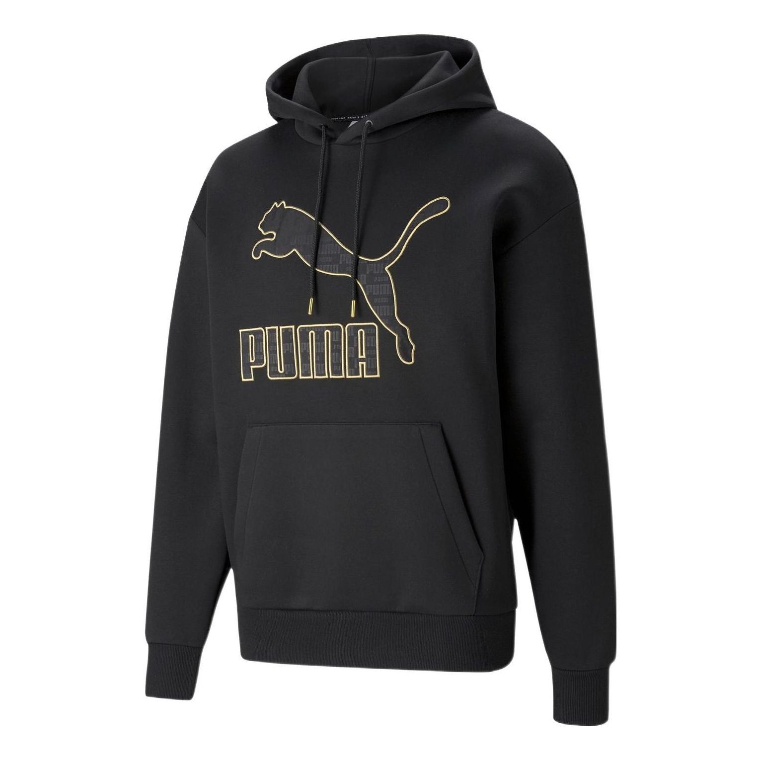 Puma Logo Luxe Graphic Hoodie 'Black' 534408-01 sold by KicksCrew