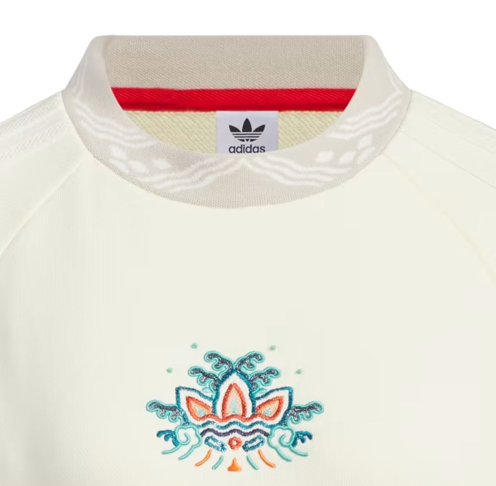 (WMNS) adidas Originals Jacquard Rib Crewneck Sweater 'Beige' IX4227 sold by KicksCrew product image thumbnail 2