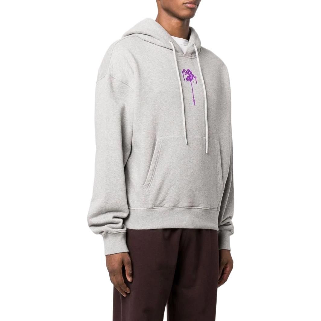 Off-White Dripped OW Logo Over Hoodie 'Grey' OMBB037F21FLE01308370837 sold by KicksCrew product image thumbnail 4