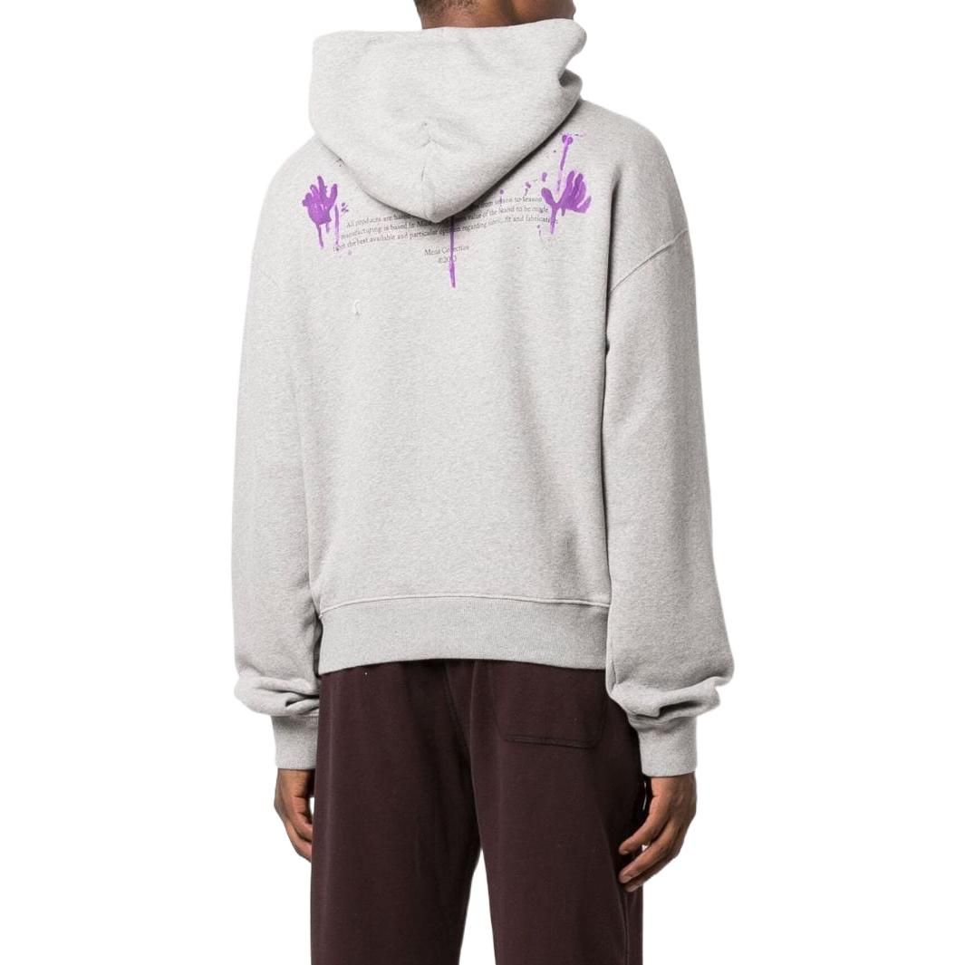 Off-White Dripped OW Logo Over Hoodie 'Grey' OMBB037F21FLE01308370837 sold by KicksCrew product image thumbnail 3