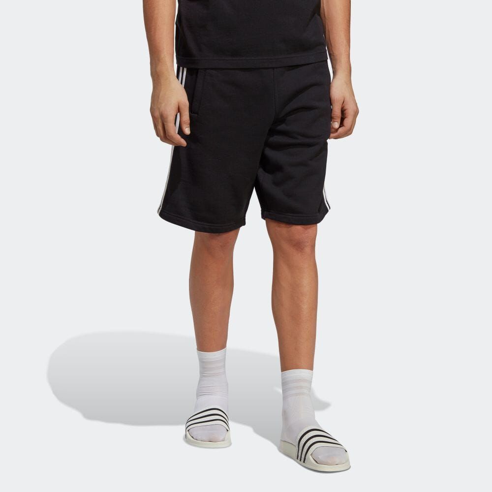 adidas originals Adicolor Classics 3-Stripes Sweat Shorts 'Black' IA6351 sold by KicksCrew product image thumbnail 4