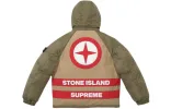 Supreme x STONE ISLAND FW23 Week10 Reversible Down Puffer Jacket 'Olivegreen' SUP-FW23-166 sold by KicksCrew