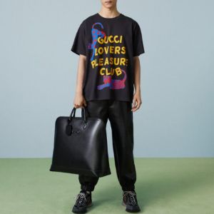 Gucci Cotton Jersey T-Shirt With Print 'Black' 616036-XJFWP-1142 sold by KicksCrew