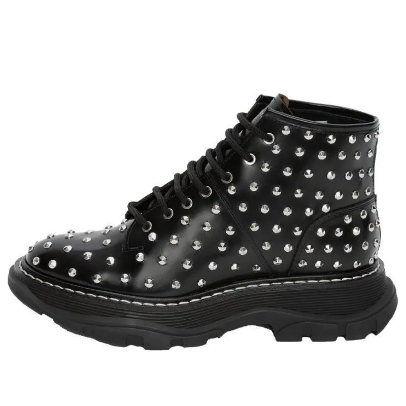 (WMNS) Alexander McQueen Ankle boots 'Black Studd' 595470WHQSG1090 sold by KicksCrew