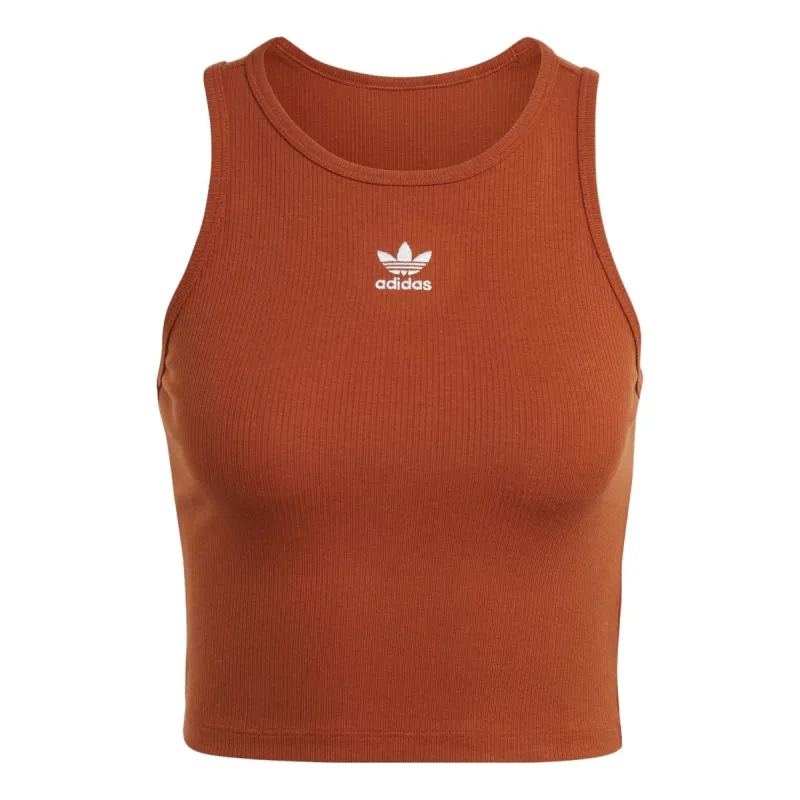 (WMNS) adidas Originals Rib Tank T-Shirt 'Brown' IL9627 sold by KicksCrew