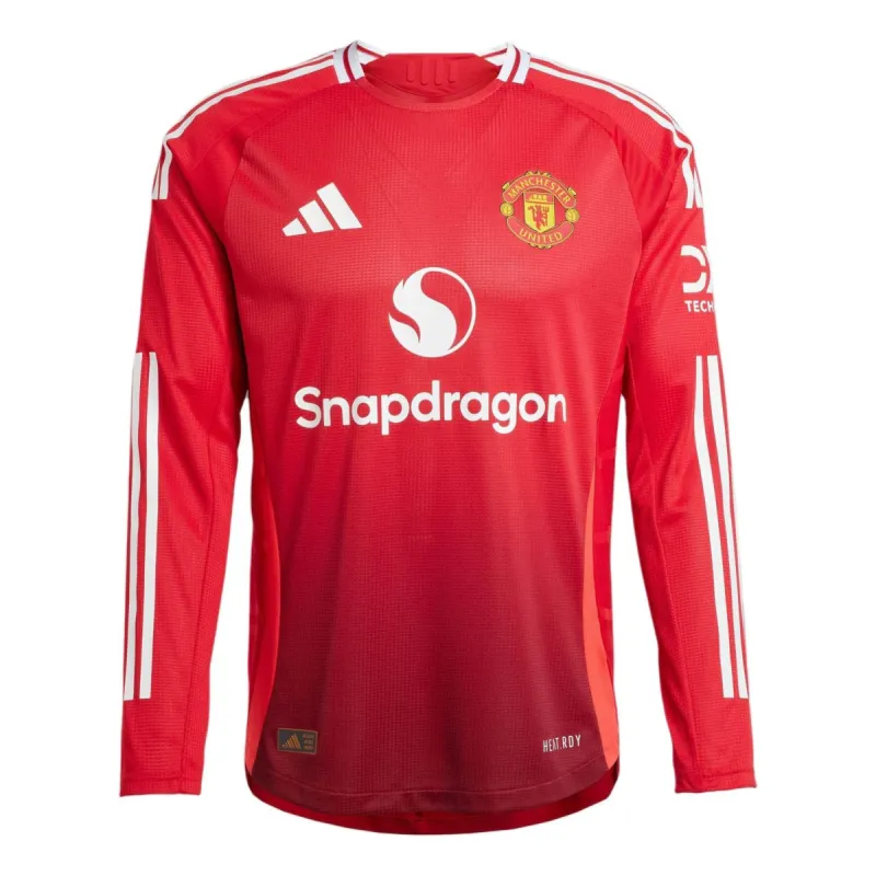 adidas Manchester United 24/25 Long Sleeve Authentic Home Soccer Jersey Asia Sizing 'Mufc Red' IT1988 sold by KicksCrew