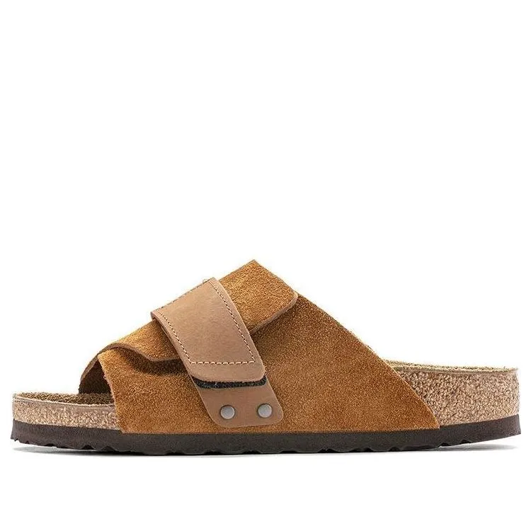 Birkenstock Kyoto Nubuck-Suede Leather Sandals 'Mink' 1022355 sold by KicksCrew