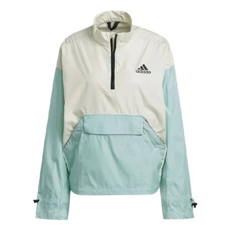 (WMNS) adidas Back to Sport WIND.RDY Jacket 'White Blue' GM4344 sold by KicksCrew