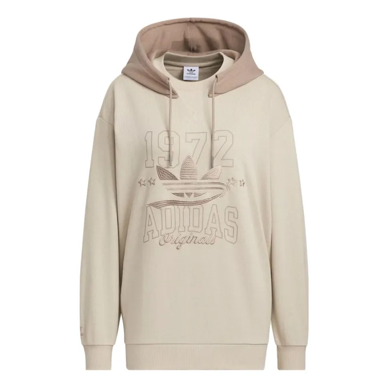 (WMNS) adidas originals Sportswear Hoodie Logo ' Beige' IW9412 sold by KicksCrew