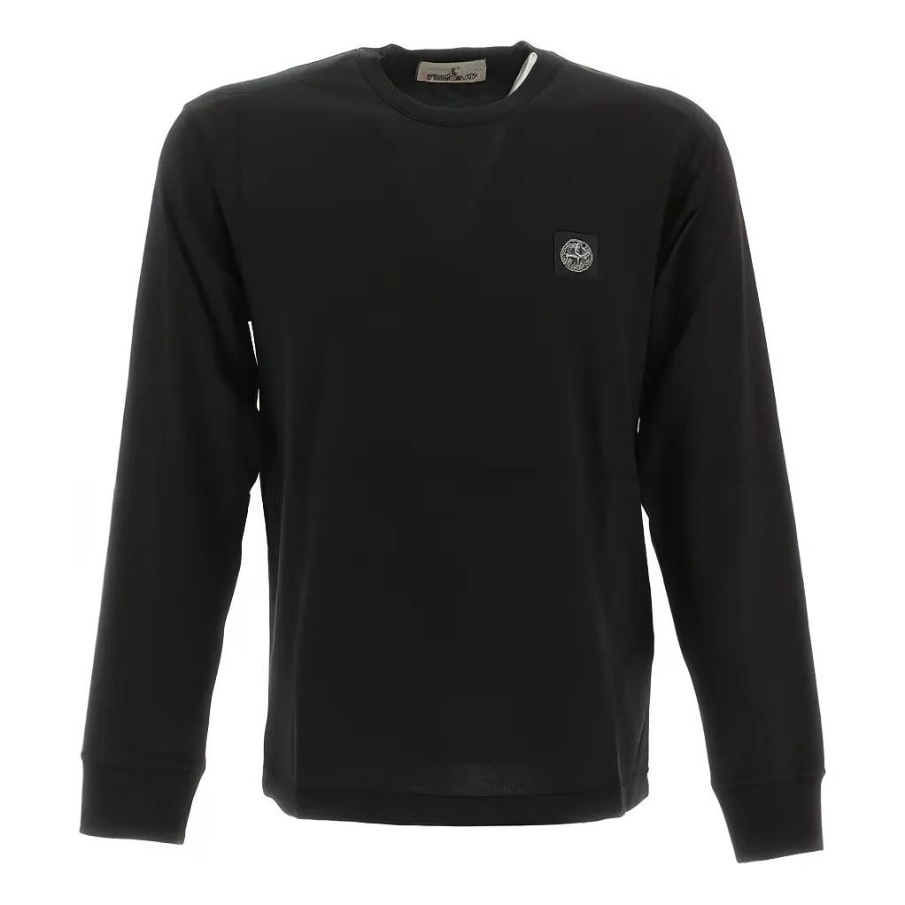 STONE ISLAND Longsleeve T-shirt 'Black' 791522713-A0029 sold by KicksCrew