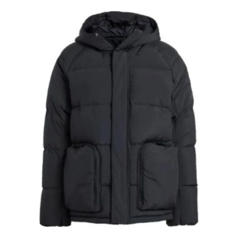 adidas Utilitas Hooded Down Jacket 'Black' HG8581 sold by KicksCrew