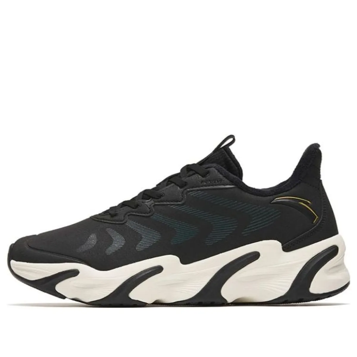 ANTA Keep Moving Run Collection 'Black White Gold' 112245523-8 sold by KicksCrew