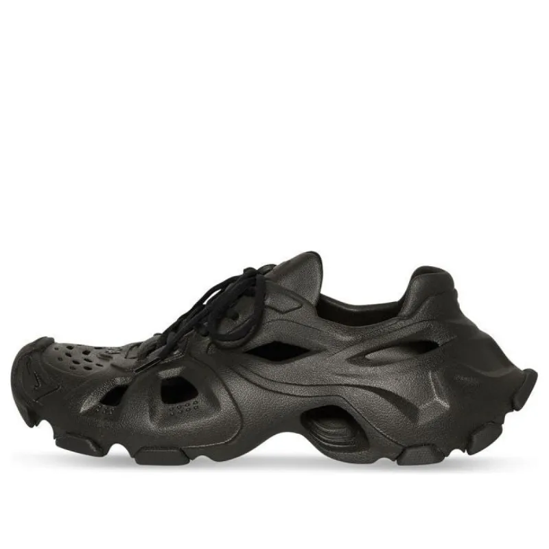 (WMNS) Balenciaga HD Lace Up Cut Out Sneakers 'Black' 702416W3CES1000 sold by KicksCrew
