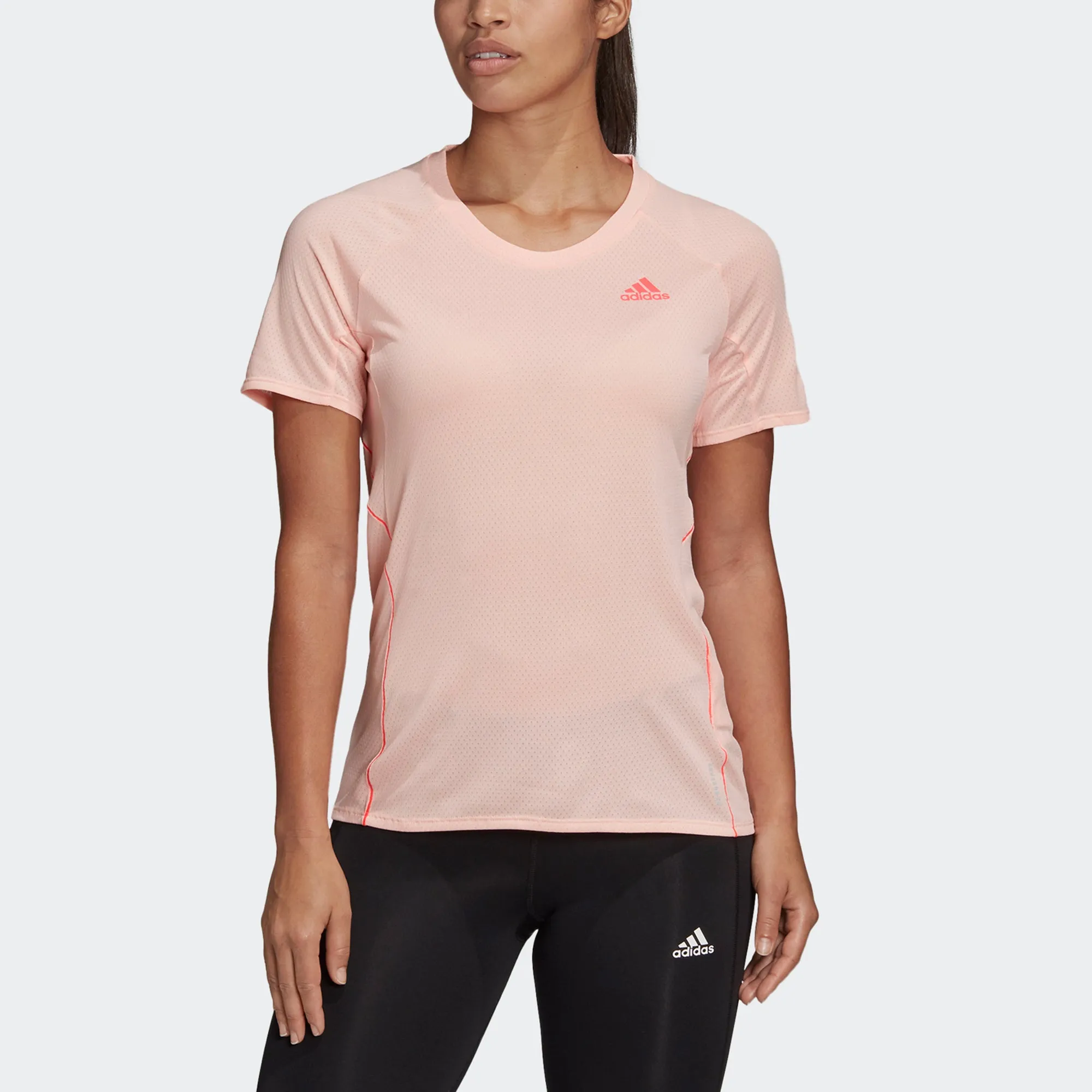 (WMNS) adidas Own The Run T-Shirt 'Pink' FT6451 sold by KicksCrew product image thumbnail 3