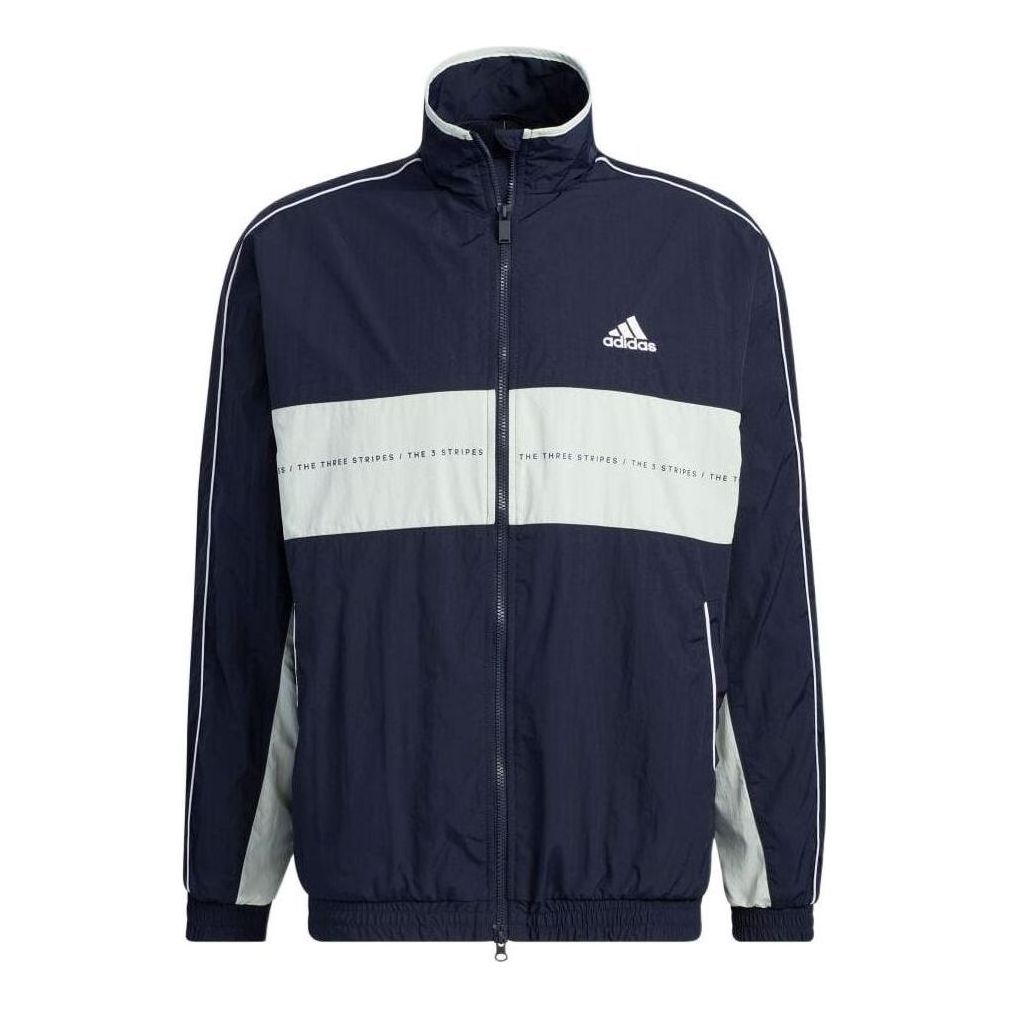 Adidas Oversized Fit Woven Jackets 'Navy White' IA9428 sold by KicksCrew