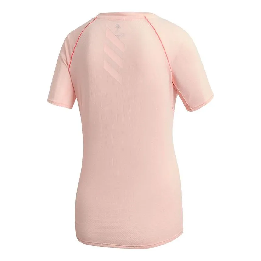 (WMNS) adidas Own The Run T-Shirt 'Pink' FT6451 sold by KicksCrew product image thumbnail 2