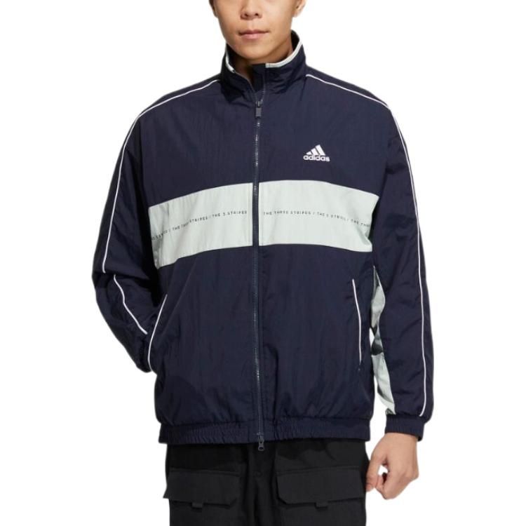 Adidas Oversized Fit Woven Jackets 'Navy White' IA9428 sold by KicksCrew product image thumbnail 2