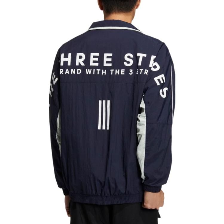 Adidas Oversized Fit Woven Jackets 'Navy White' IA9428 sold by KicksCrew product image thumbnail 4