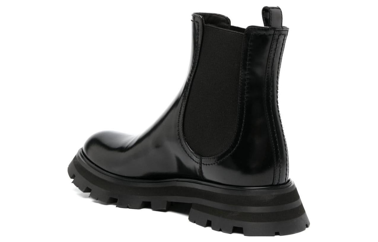 (WMNS) Alexander McQueen Wander Chelsea Leather Boots 'Black' 757487WIDU1 sold by KicksCrew product image thumbnail 3