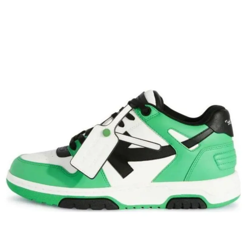 Off-White Out Of Office Leather Sneakers 'Neon Green Black White' OMIA189S24LEA0065510 sold by KicksCrew