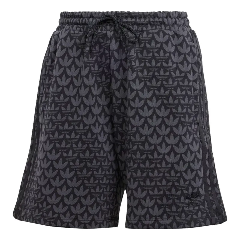 (WMNS) adidas originals Trefoil Monogram Shorts 'Black' II3189 sold by KicksCrew
