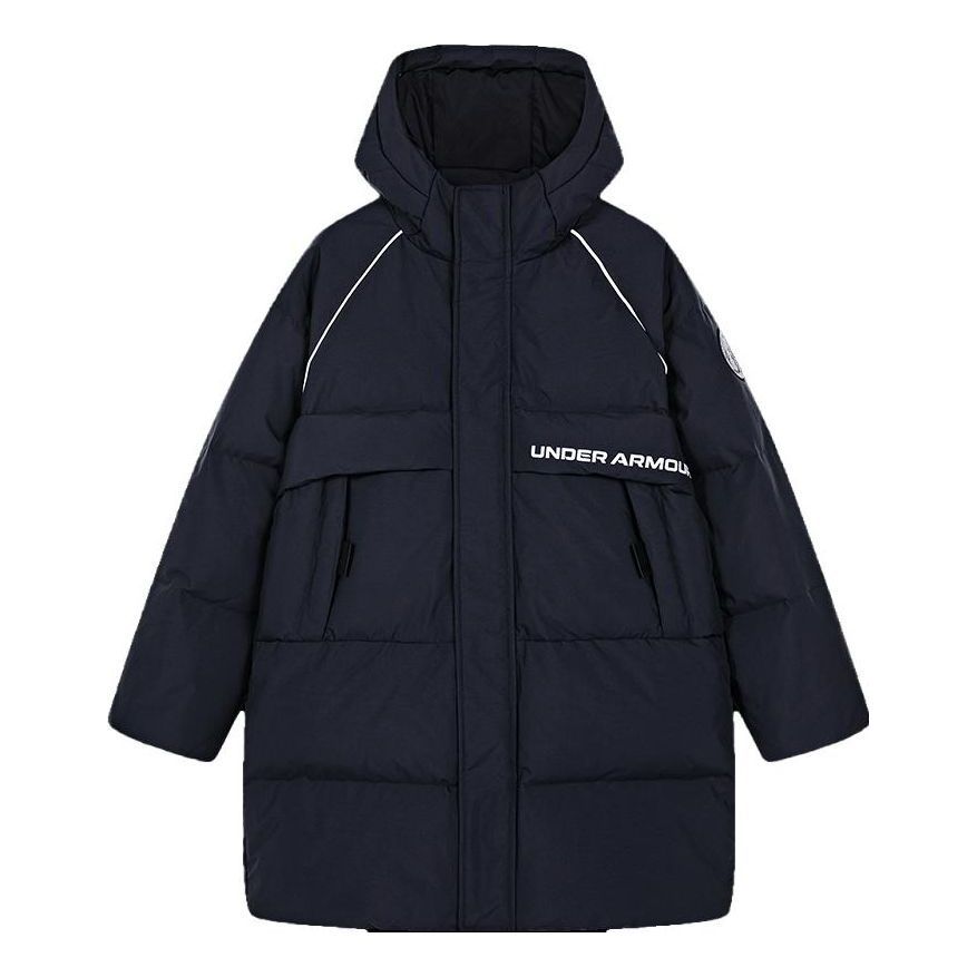 (GS) Under Armour Graphic Warm Casual Down Jacket 'Black White' 234106069 sold by KicksCrew