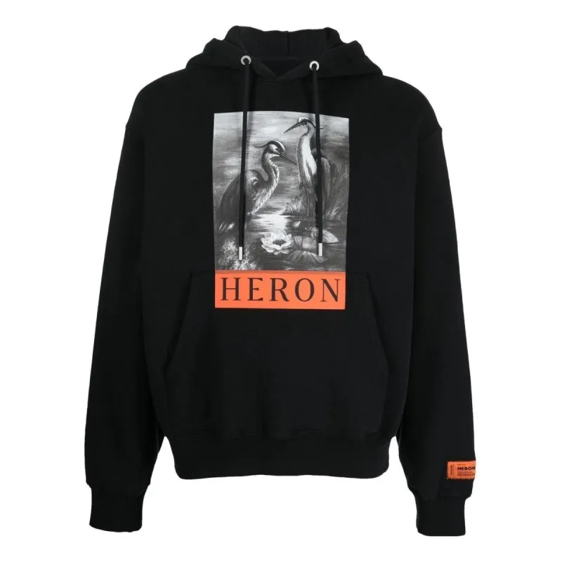 HERON PRESTON Heron Preston Heron Hoodie 'Black' HMBB024C99JER0031010 sold by KicksCrew