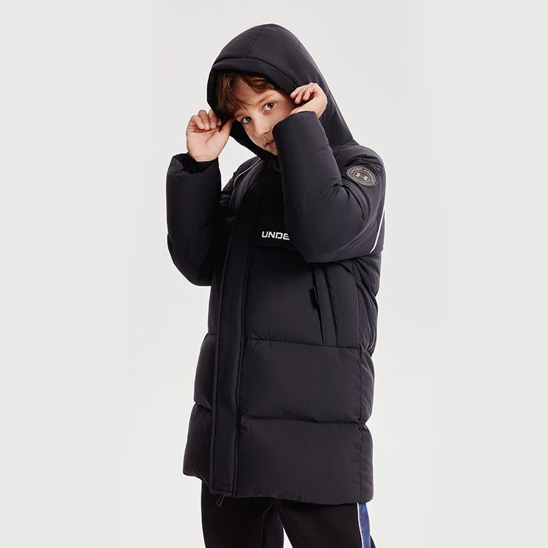 (GS) Under Armour Graphic Warm Casual Down Jacket 'Black White' 234106069 sold by KicksCrew product image thumbnail 2