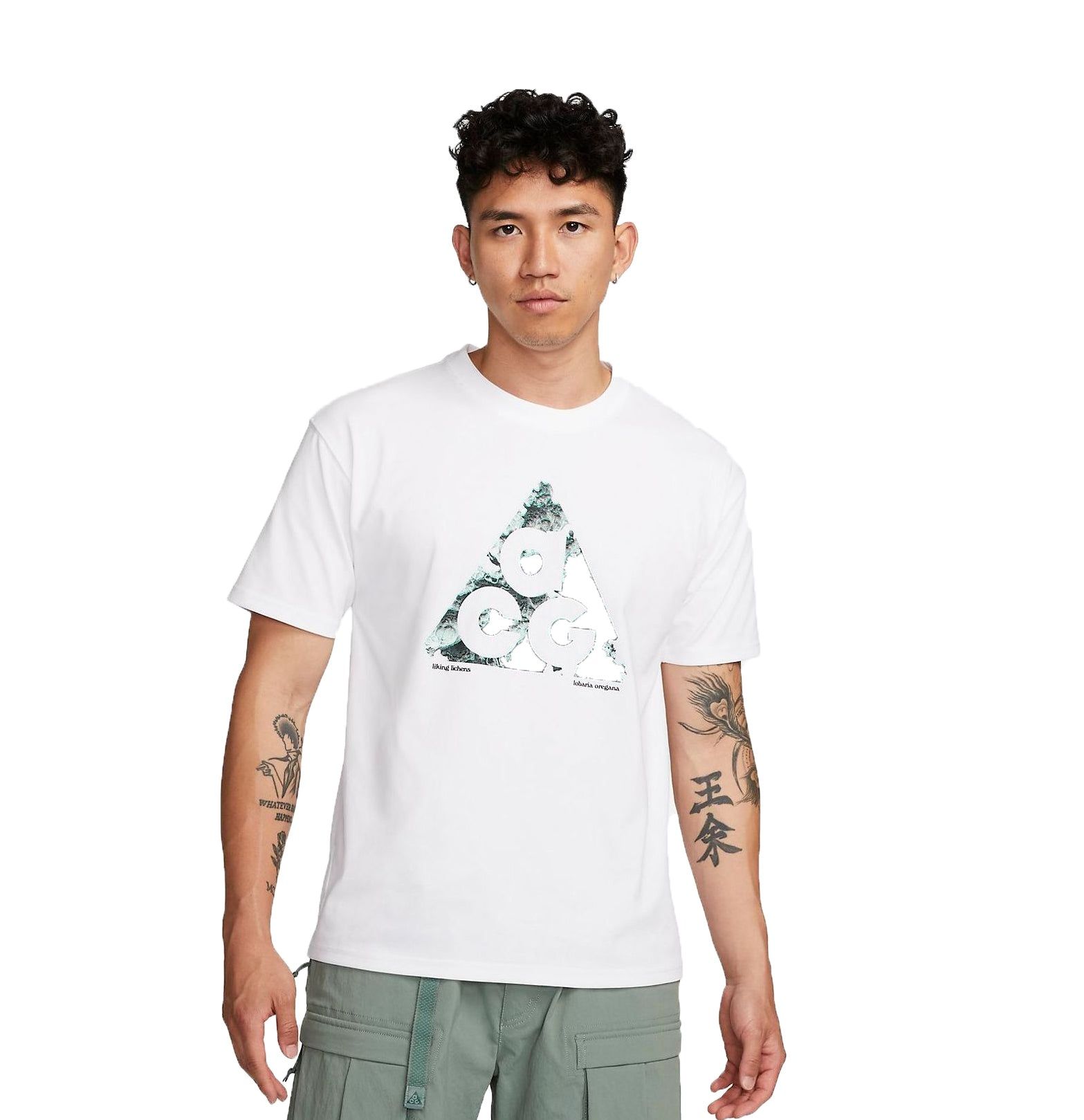 Nike ACG Logo T-shirt 'White Green' DV9637-100 sold by KicksCrew