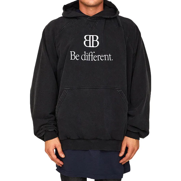 Balenciaga BB Be Different Popover Hoodie 'Black White' 720406TNVB41070 sold by KicksCrew product image thumbnail 2