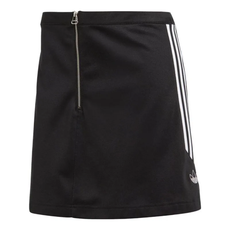 (WMNS) Adidas Originals Retro Throwback 3-stripes Mini Skirt 'Black' FM1975 sold by KicksCrew