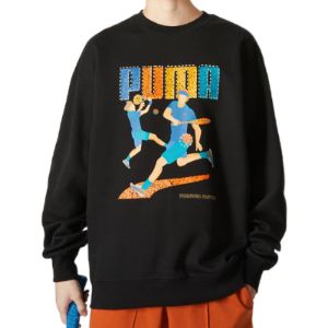 Puma Tennis Club Graphic Long Sleeve Tee 'Black' 538658-01 sold by KicksCrew