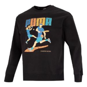 Puma Tennis Club Graphic Long Sleeve Tee 'Black' 538658-01 sold by KicksCrew