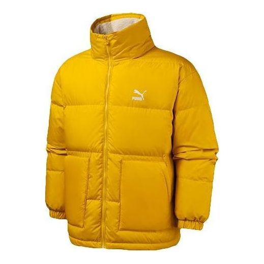 Puma Classics Down Jacket 'Yellow White' 596548-20 sold by KicksCrew