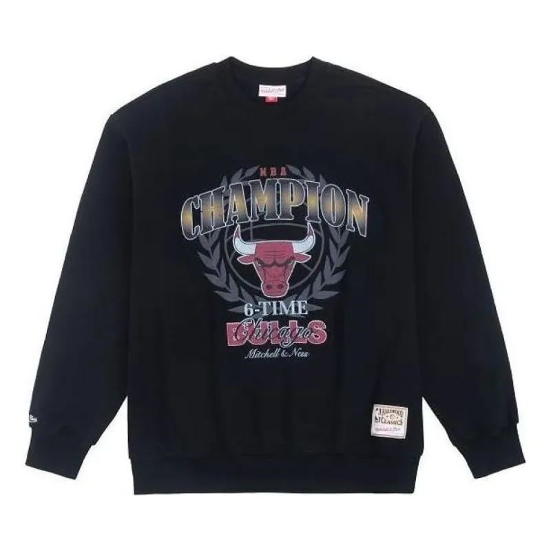Mitchell & Ness x NBA Chicago Bulls 6 Times Champion Sweatshirt 'Black' MNJYFWHD23093004 sold by KicksCrew