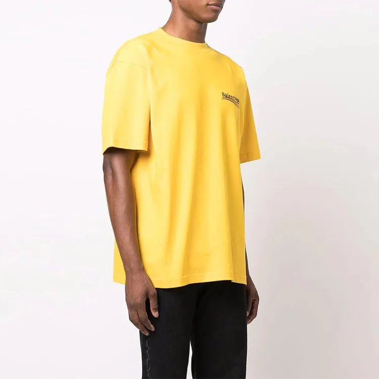 Balenciaga Political Campaign T-Shirt Large Fit 'Yellow' 641655TKVJ17442 sold by KicksCrew product image thumbnail 5
