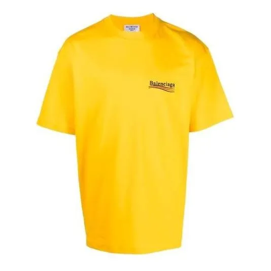Balenciaga Political Campaign T-Shirt Large Fit 'Yellow' 641655TKVJ17442 sold by KicksCrew