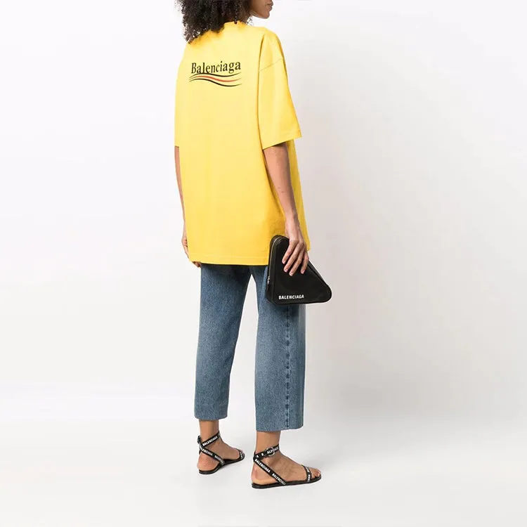 Balenciaga Political Campaign T-Shirt Large Fit 'Yellow' 641655TKVJ17442 sold by KicksCrew product image thumbnail 3
