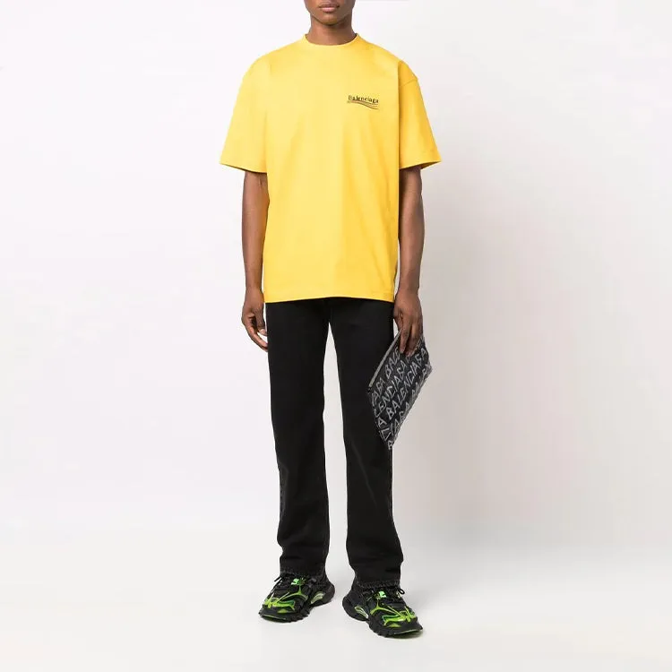 Balenciaga Political Campaign T-Shirt Large Fit 'Yellow' 641655TKVJ17442 sold by KicksCrew product image thumbnail 2